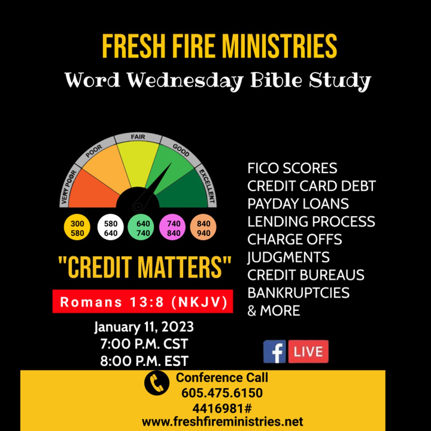 Word Wednesday Bible Study "Credit Matters" Romans 13:8 (NKJV) episode artwork