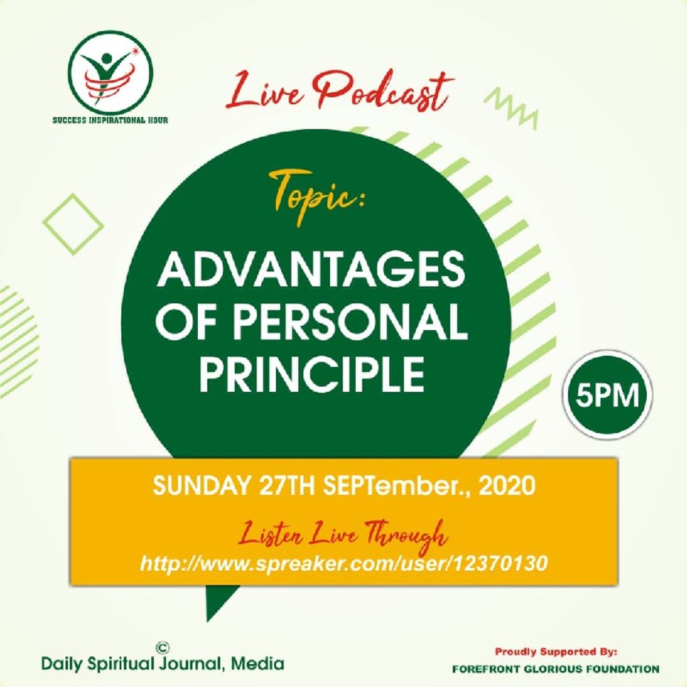 ADVANTAGE OF PERSONAL PRINCIPLES. episode artwork