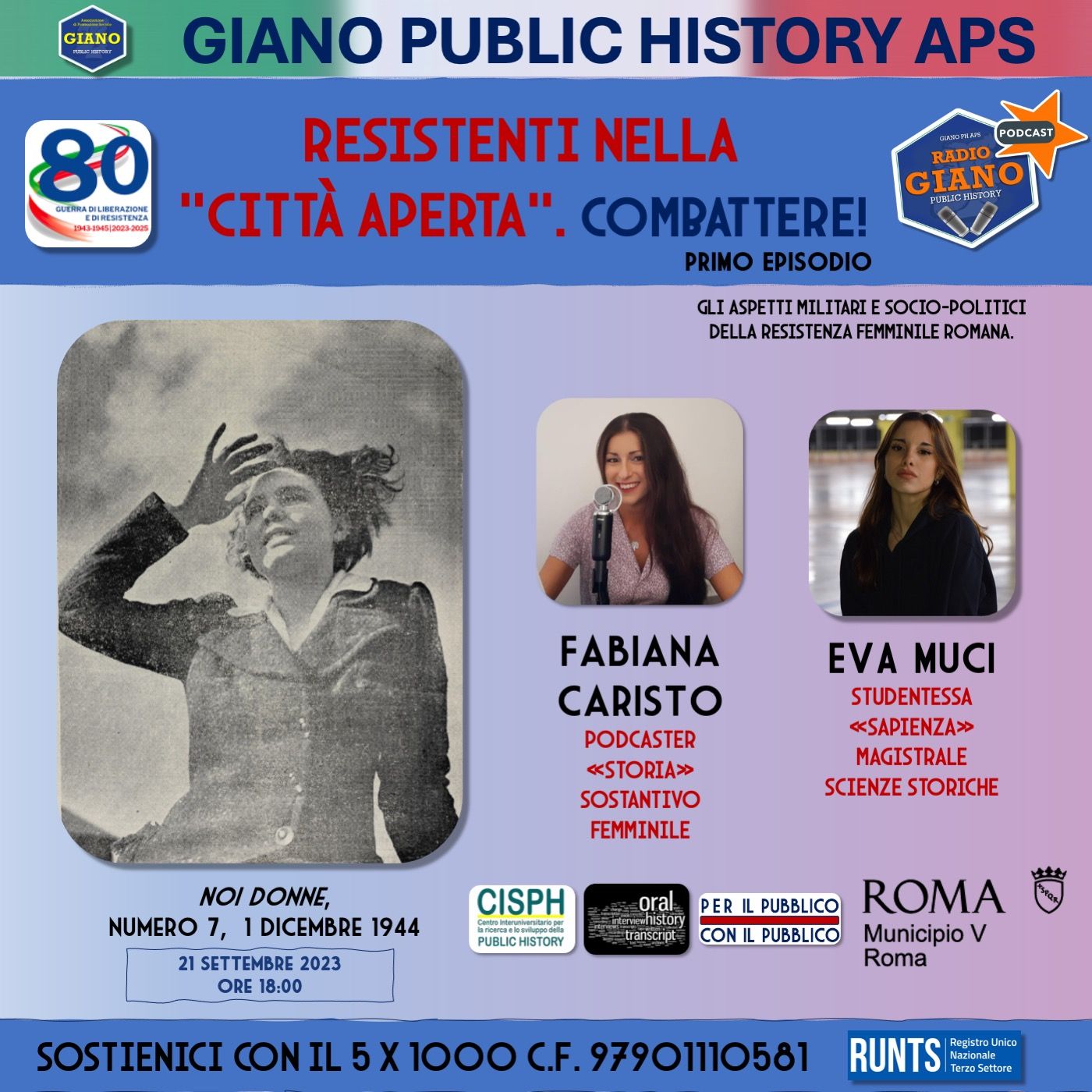 RESISTENTI NELLA ‘’CITTA' APERTA’’. COMBATTERE! | Eva MUCI  e Fabiana CARISTO (primo episodio) episode artwork