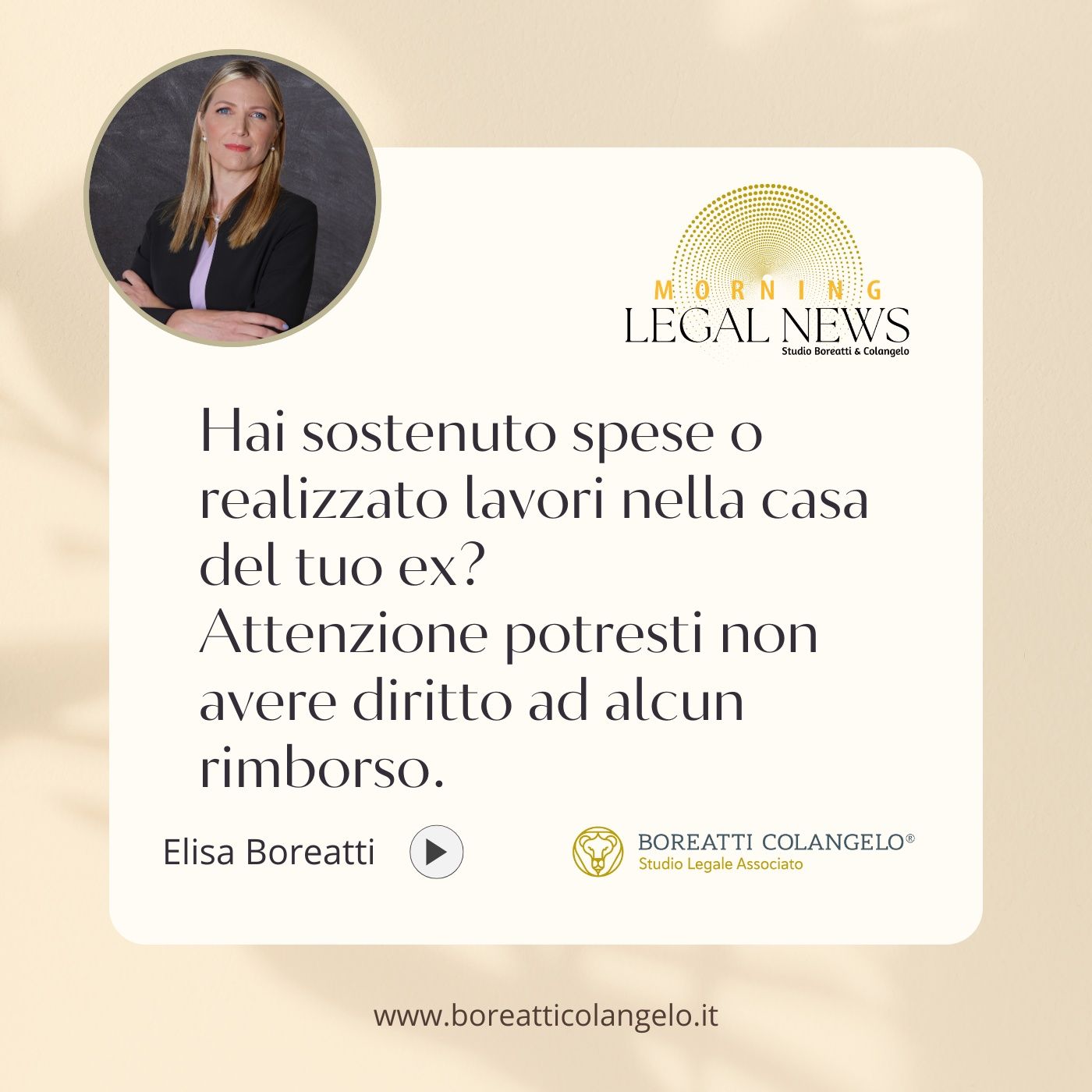 #73 - Hai sostenuto spese o realizzato lavori nella casa del tuo ex? Attenzione potresti non avere diritto ad alcun rimborso. episode artwork