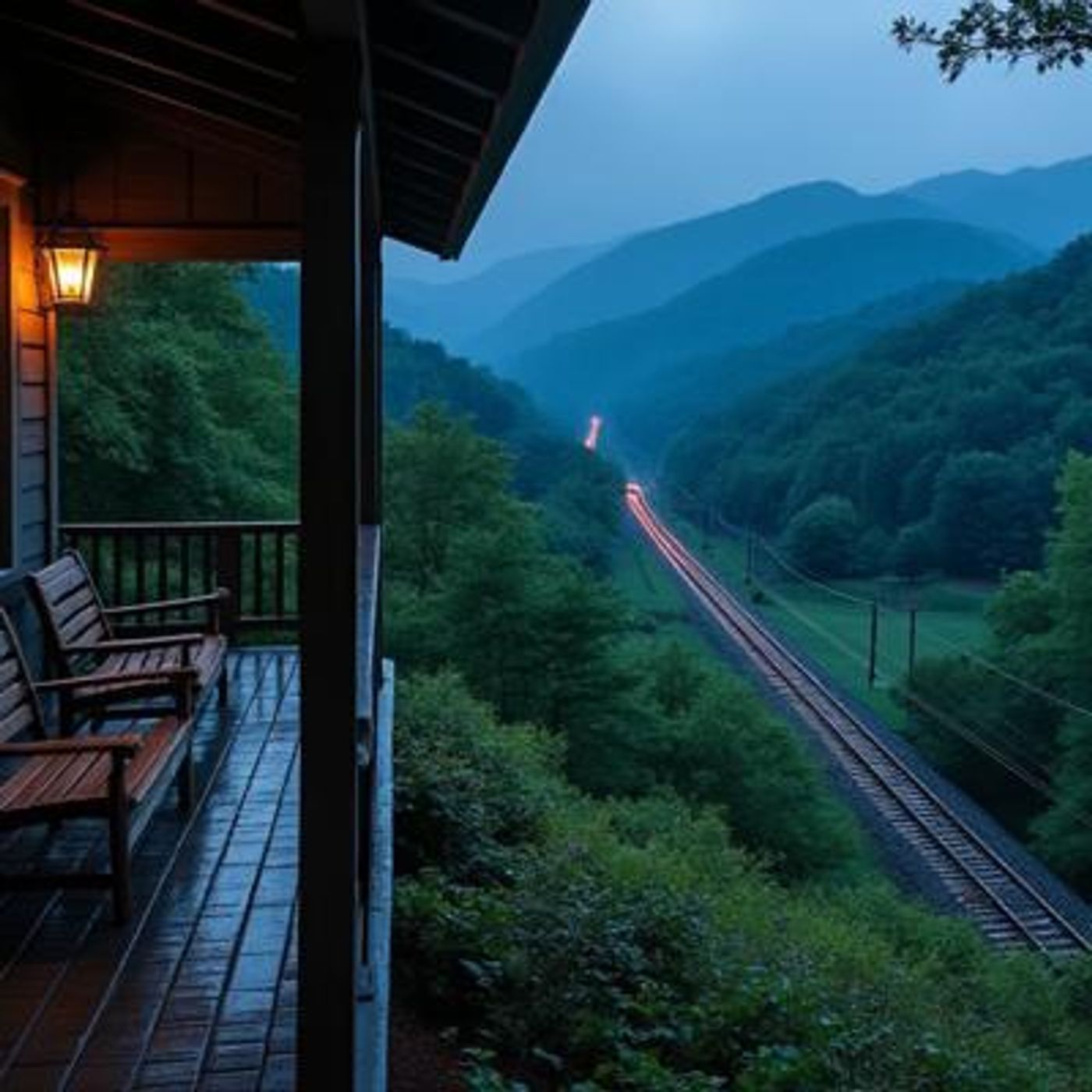 Rainy Southern Night Train & Crickets - 10 Hours Sleep Sound