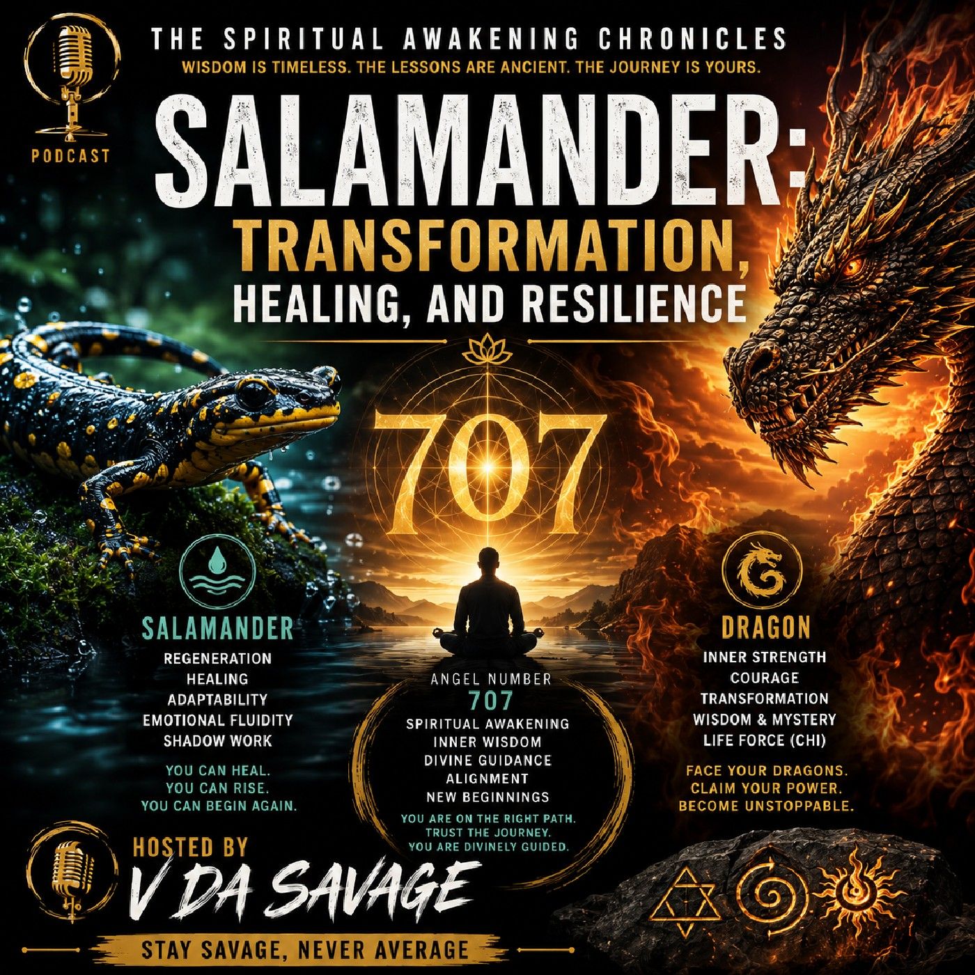 Salamander, Dragon Energy & Angel Number 707:
Transformation, Healing, Resilience & Divine Alignment episode artwork