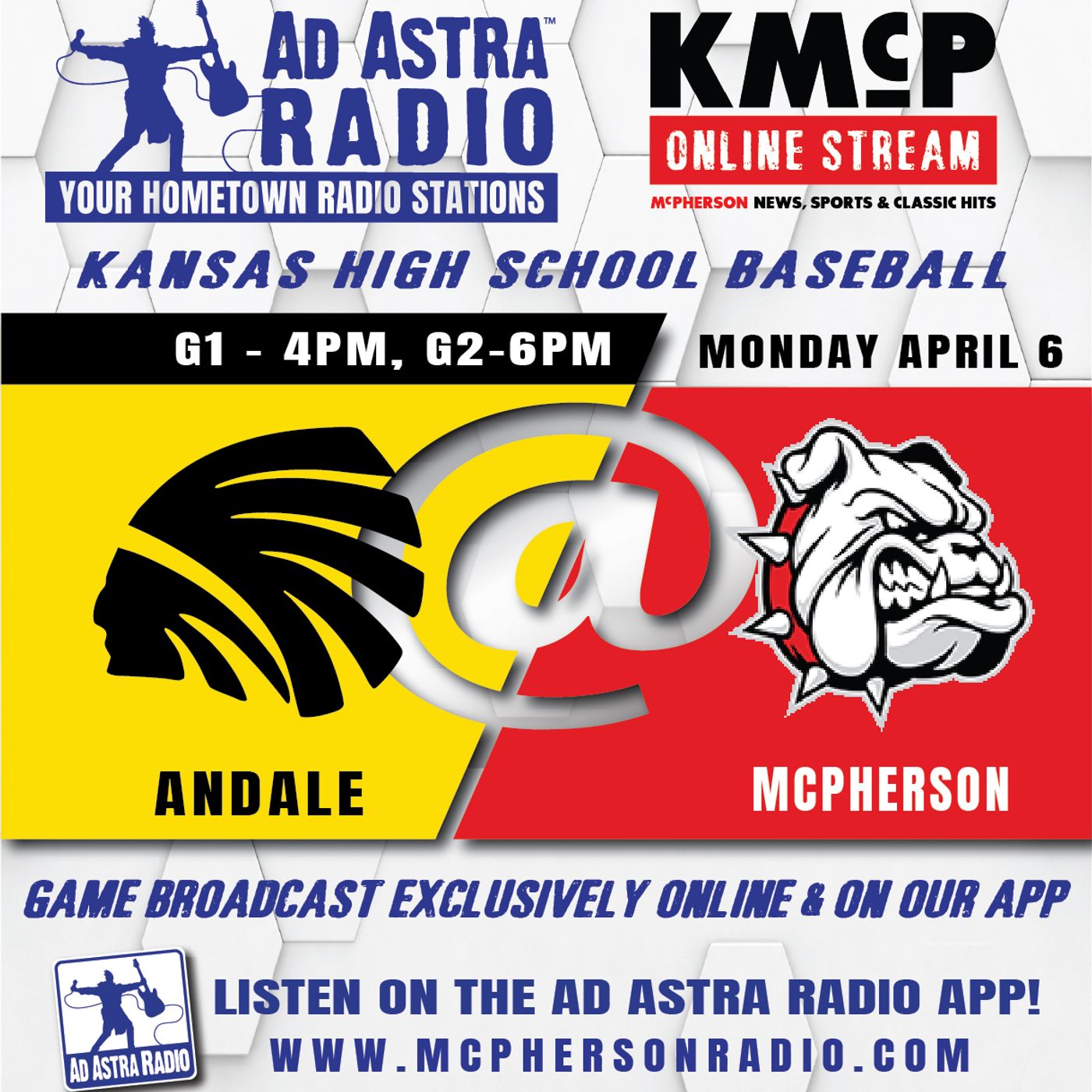 Andale Indians at McPherson Bullpups High School Baseball (Game 2-April 6, 2026) episode artwork