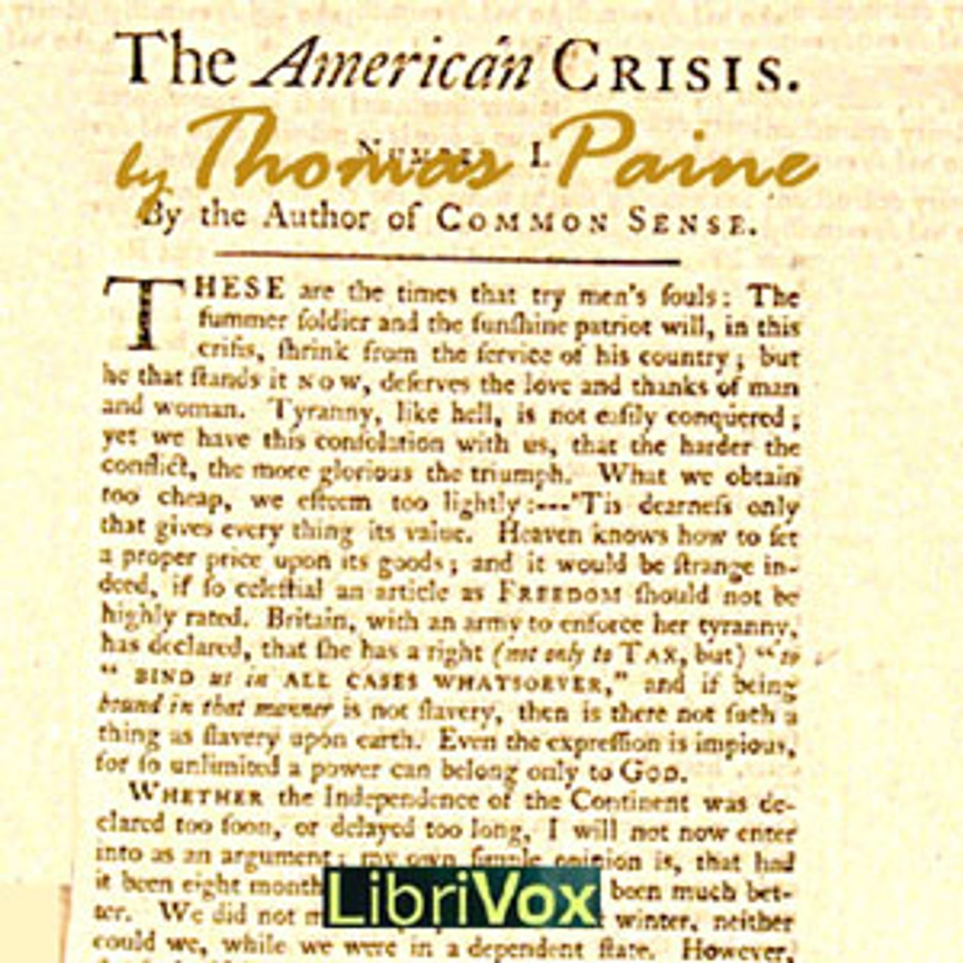 American Crisis aka "The Crisis", The by Thomas Paine (1737 - 1809)