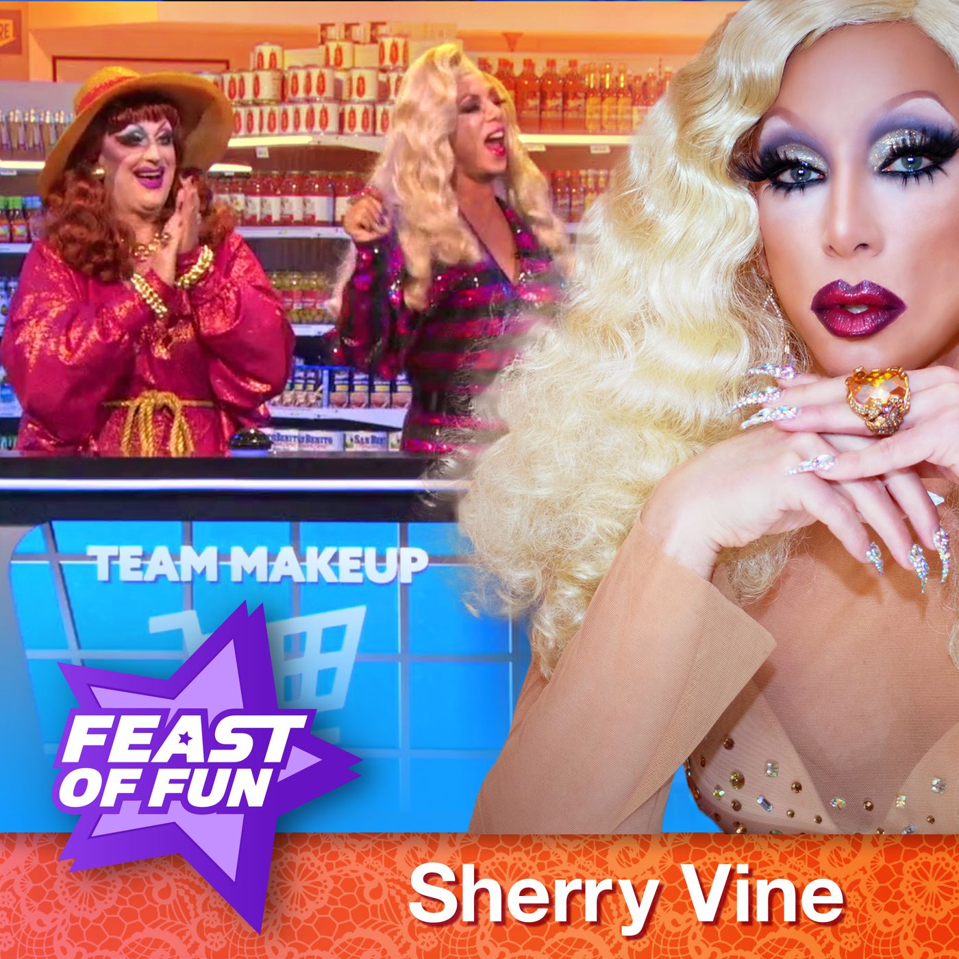 FOF #2907 -  Sherry Vine and Jackie Beat Fill Up The Cart on Supermarket Sweep