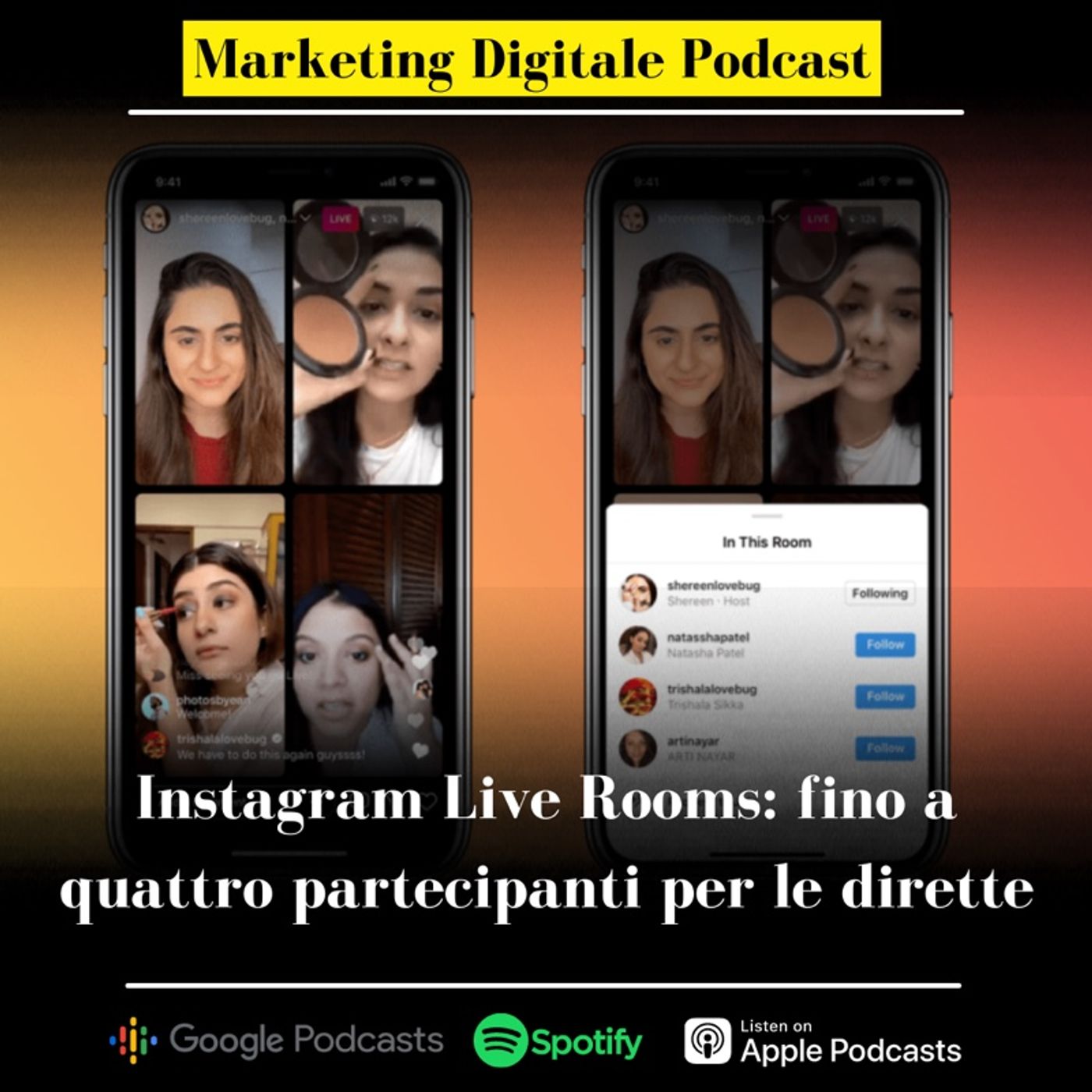 Instagram live room: da oggi fino a 4 partecipanti per le dirette