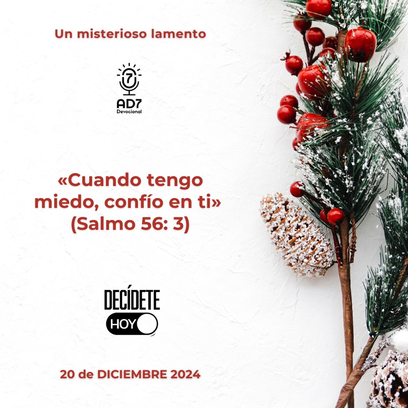 Un misterioso lamento | Devocional de Jóvenes | 20 de diciembre 2024 — AD7 Devocional - Diferente / Inverso cover