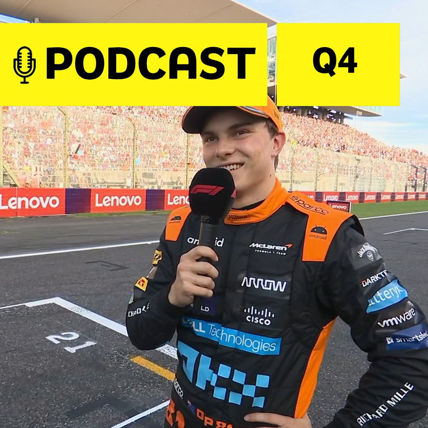 Podcast Q4: Verstappen supera Piastri pela POLE. Sargeant bate em meio a rumores de Drugovich na Williams! episode artwork