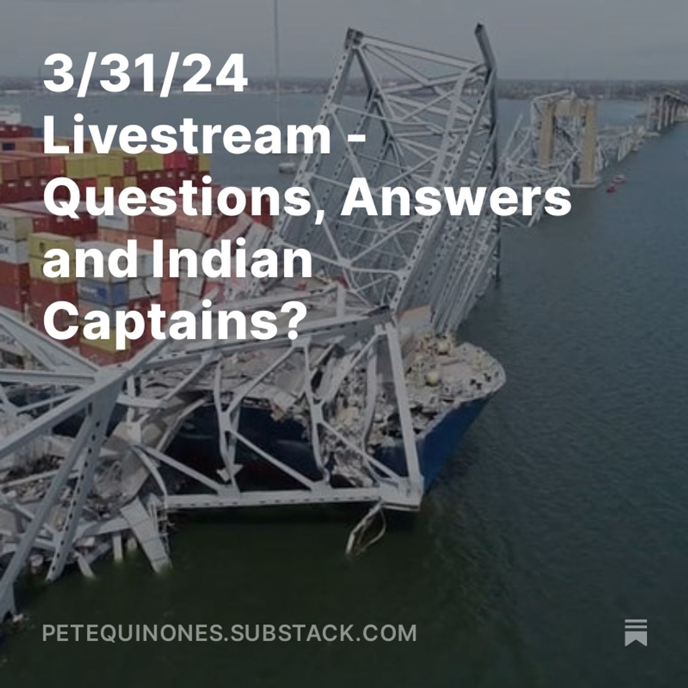 3/31/24 Livestream - Questions, Answers and Indian Captains?