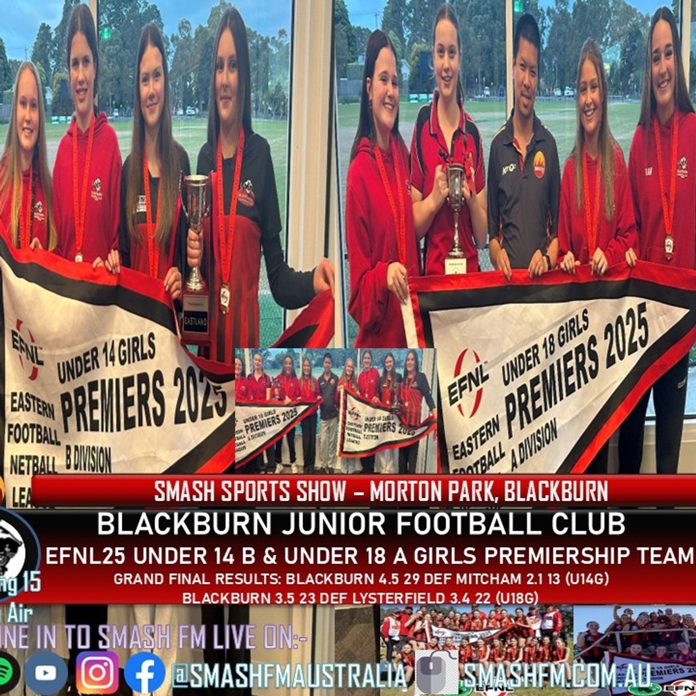 SSS15THYR: Blackburn JFC EFNL25 U14 Girls B/U18 Girls A Division Premiership Interviews 230925
