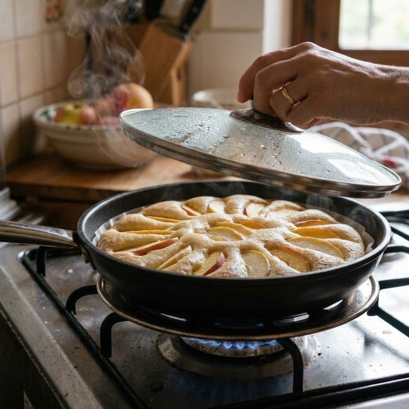 Torta di pesche e mele in padella, soffice e senza forno episode artwork