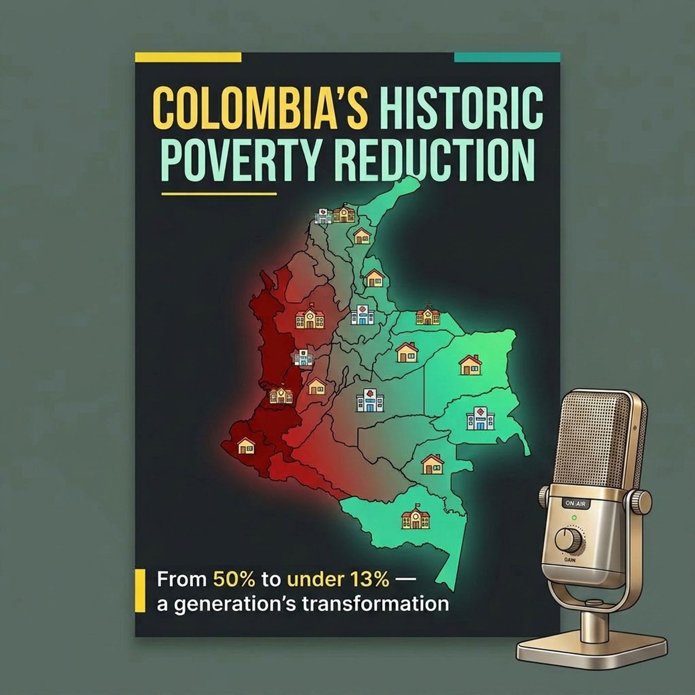 Historic reduction of poverty in Colombi