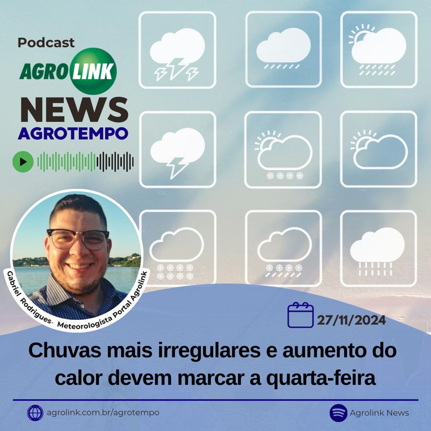 Chuvas mais irregulares e aumento do calor devem marcar a quarta-feira episode artwork