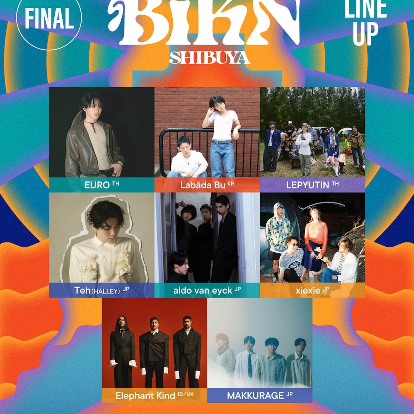『BiKN shibuya 2026』最終発表でElephant Kind、HALLEY・Teh、xiexieら8組