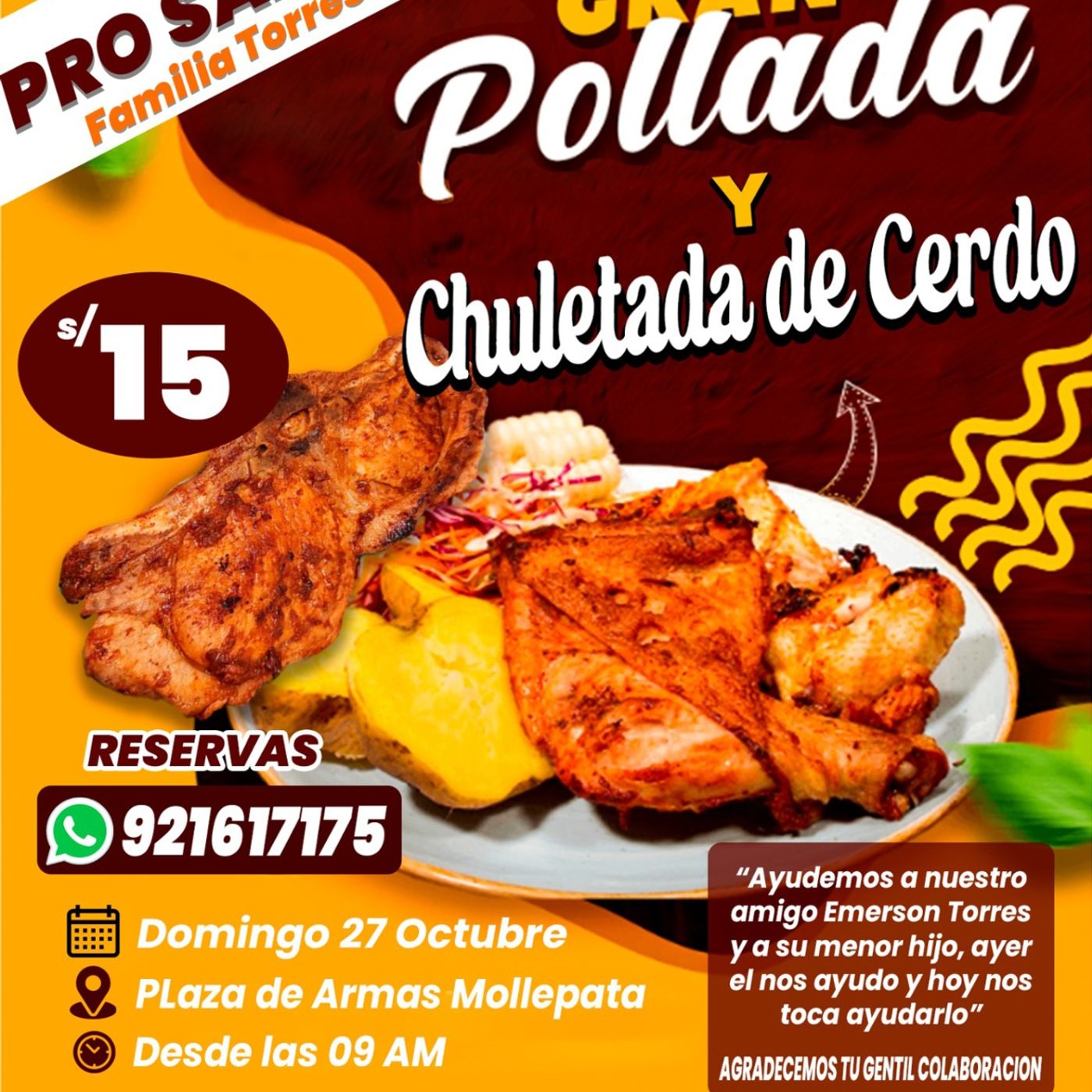 🤗🐔 GRAN POLLADA Y CHULETADA PRO SALUD DE EMERSON TORRES Y SU MENOR HIJO LIAM episode artwork