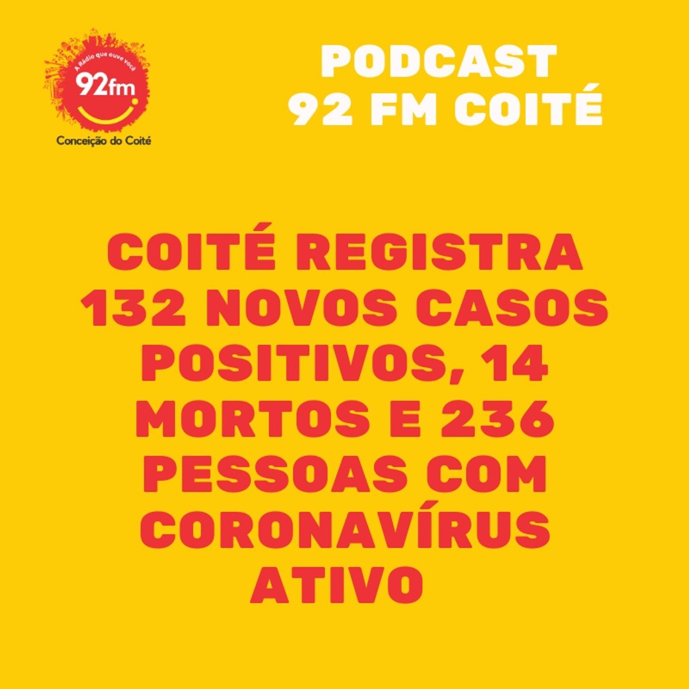 Coité registra 132 novos casos positivos, total de 14 mortos e 236 pessoas com Coronavírus ativo Coité registra 132 novos casos positivos, total de 14 mortos e 236 pessoas com Coronavírus ativo