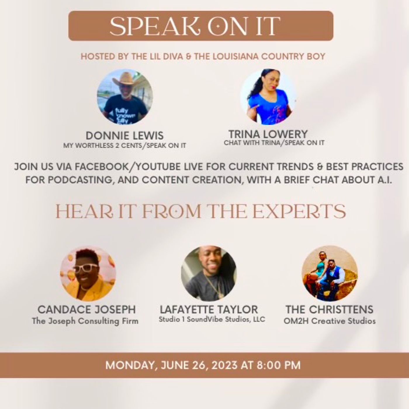 Speak on It - Podcosting_  Hear It From The Experts!