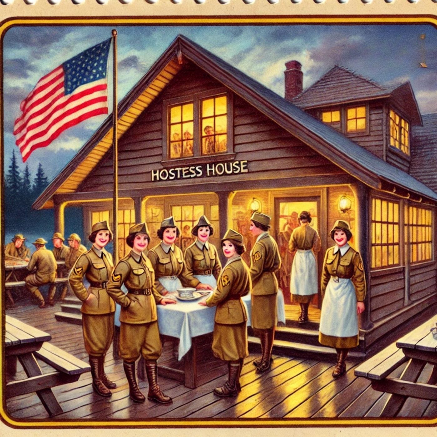 Outdoor Girls at the Hostess House