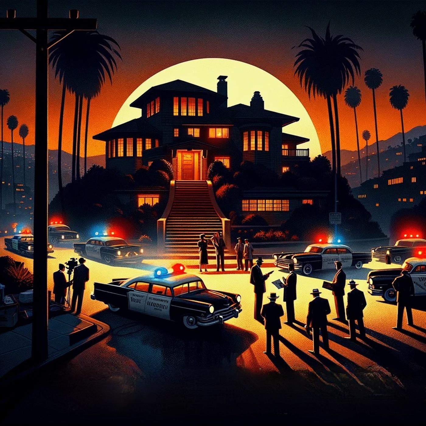 "Yes, this is Sunset Boulevard, Los Angeles, California. It's about five o'clock in the morning..." episode artwork