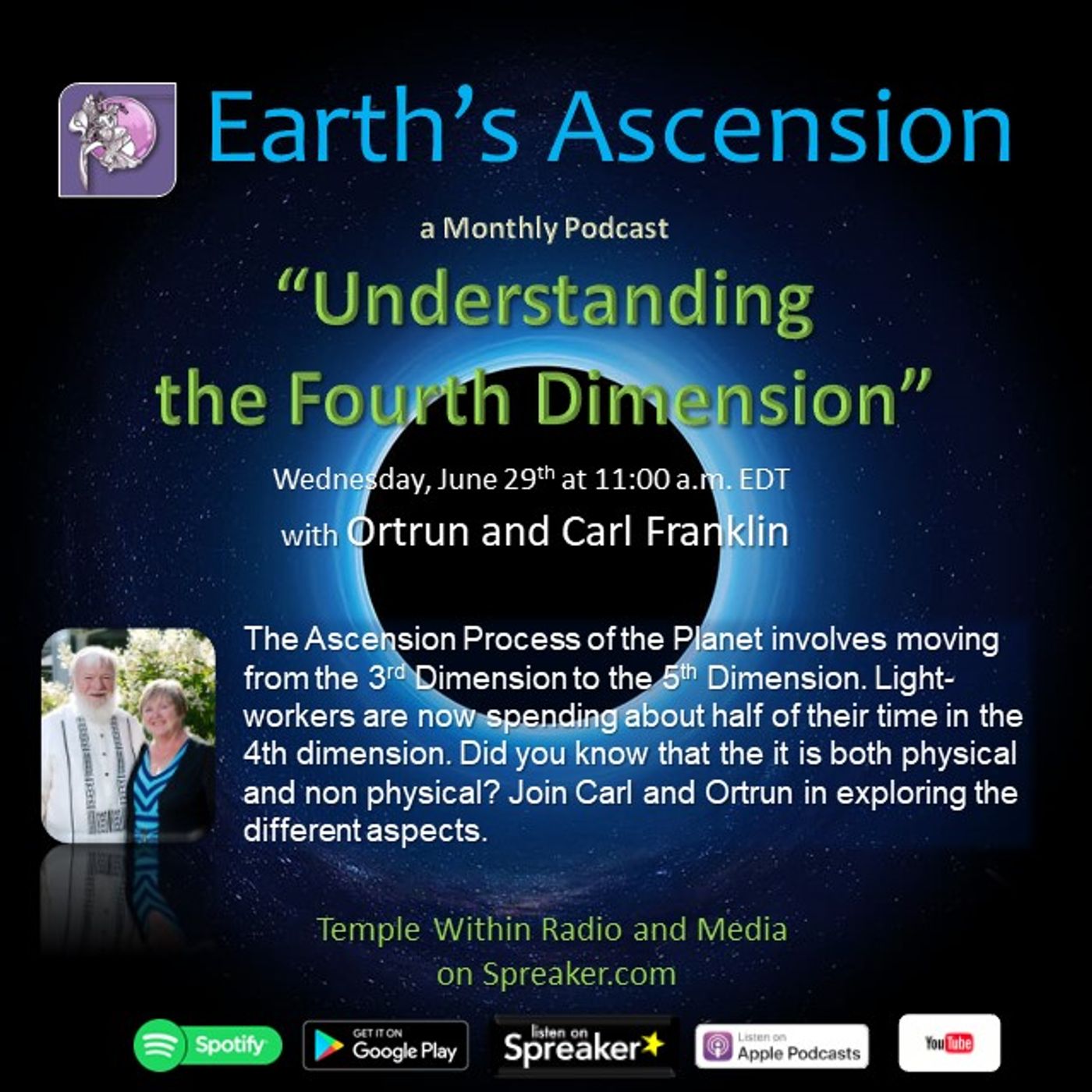 Earth\'s Ascension with Ortrun and Carl Franklin