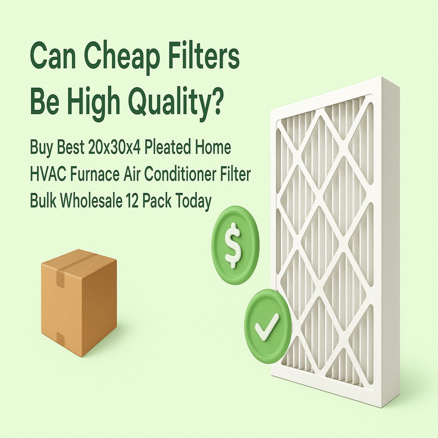 Can Cheap Filters Be High Quality? Buy Best 20x30x4 Pleated Home HVAC Furnace Air Conditioner Filter Bulk Wholesale 12 Pack Today episode artwork
