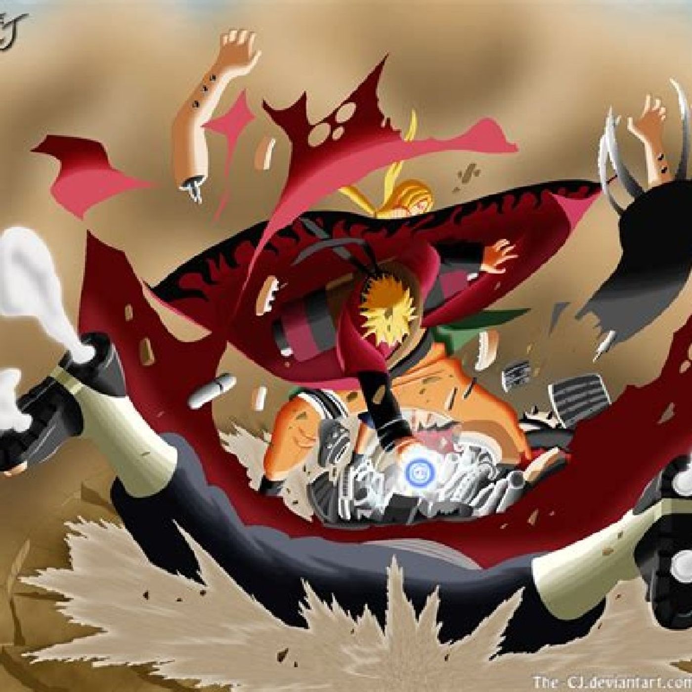 Naruto sage vs Pain episode artwork