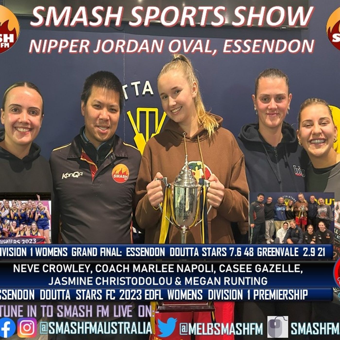 SSS10THYR: Essendon Doutta Stars FC 2023 EDFL Womens Division 1 Premiership Interviews 240823