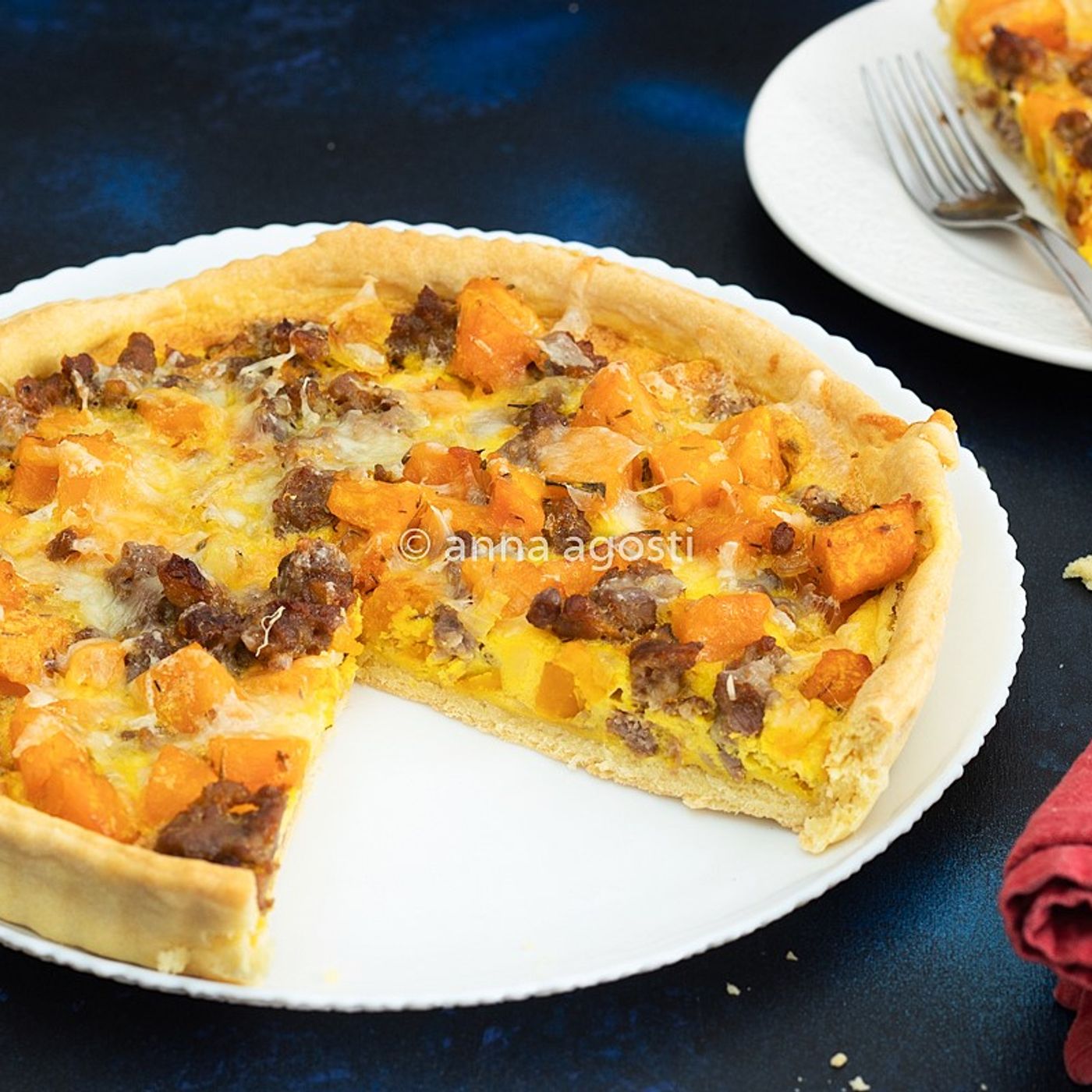 Torta salata zucca e luganega