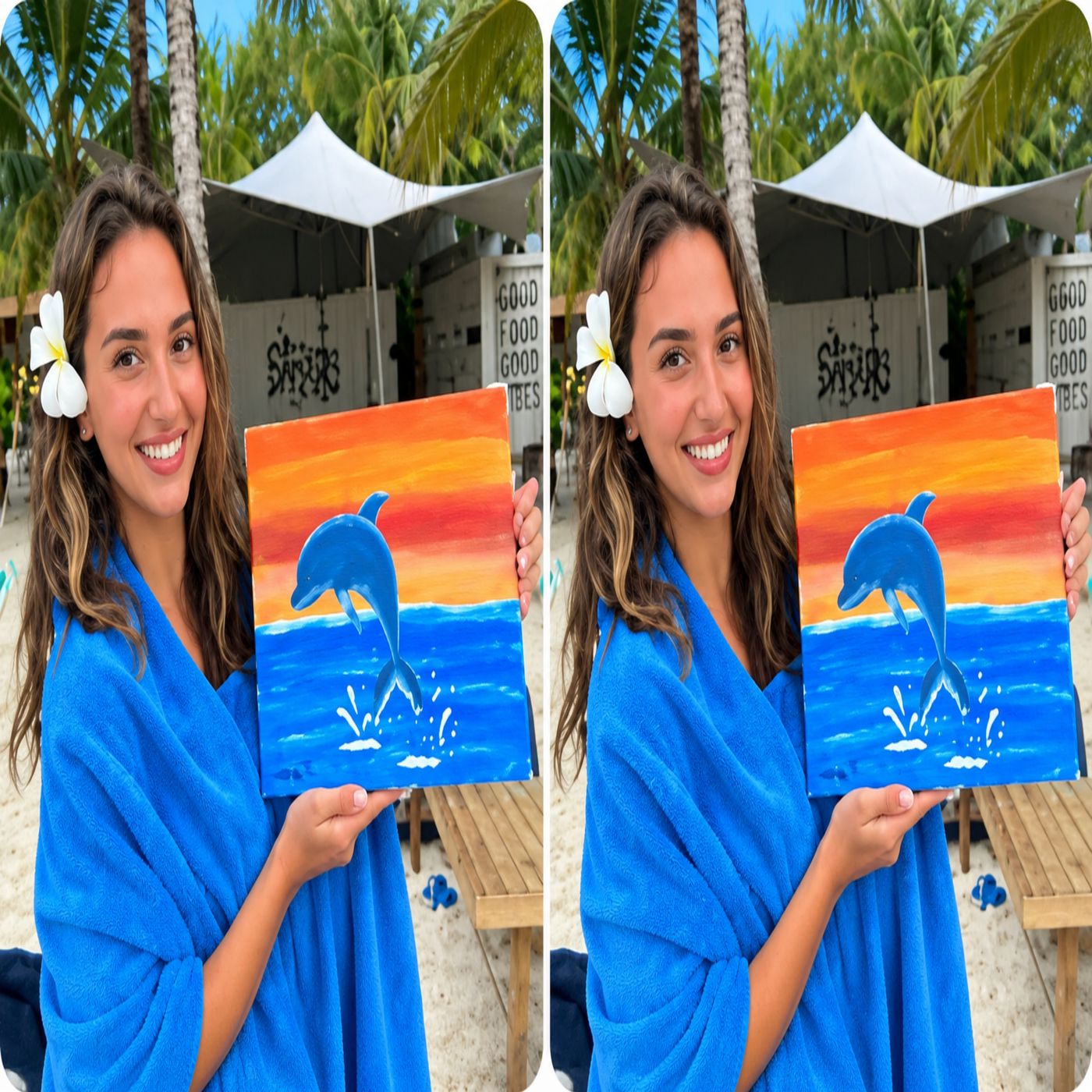 🎨🌊 فعاليات الرسم على البحر وردة فعل بابا على اللوحة 😍🔥 episode artwork