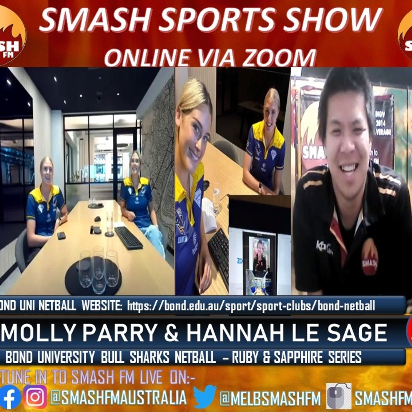 SSS10THYR: Bond Uni Bull Sharks Netball Sapphire/Ruby Series Captains Interviews 280423