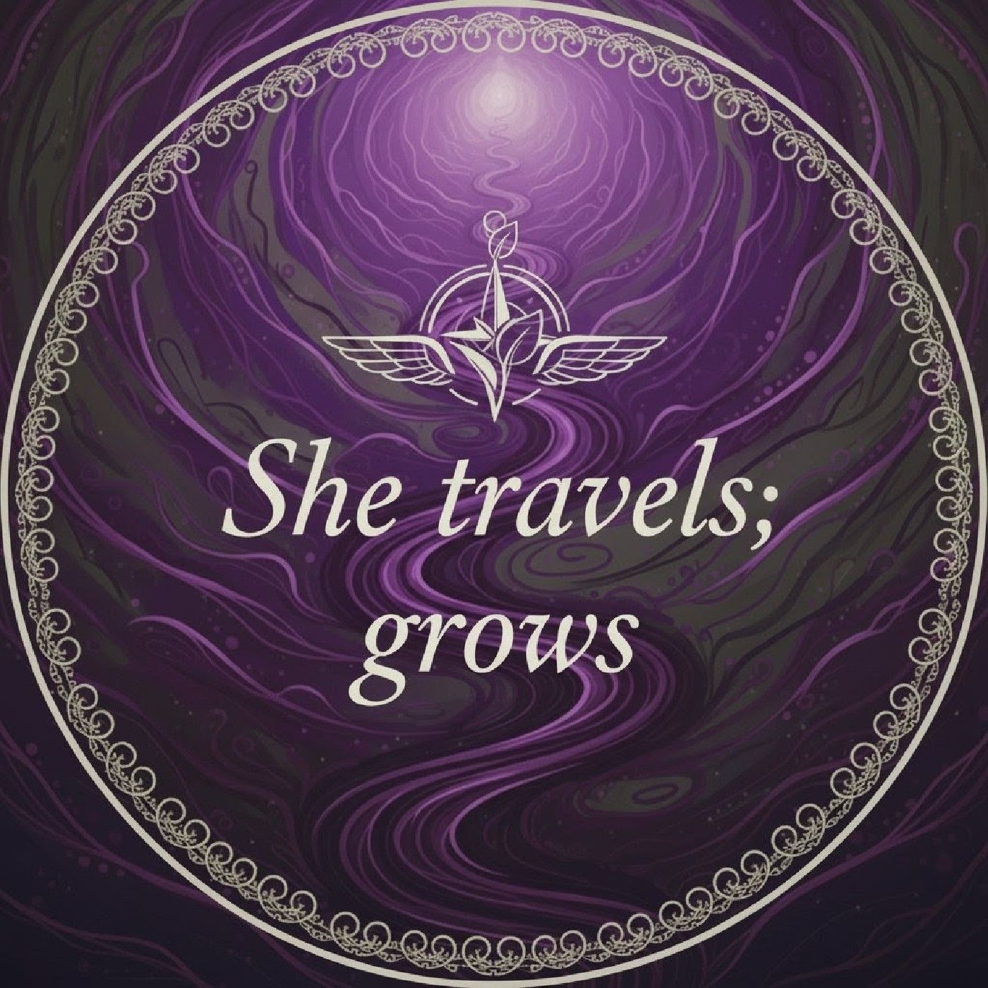 She Travels; Grows podcast artwork