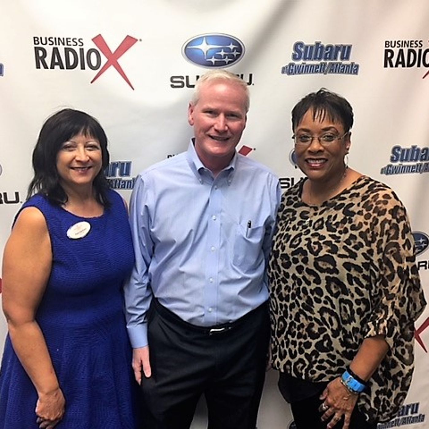 Joe Noonan with Southwestern Consulting, Pam Santoro with Berkshire Hathaway HomeServices Georgia Properties, and V. Lynn Hawkins with P3 Ac episode artwork