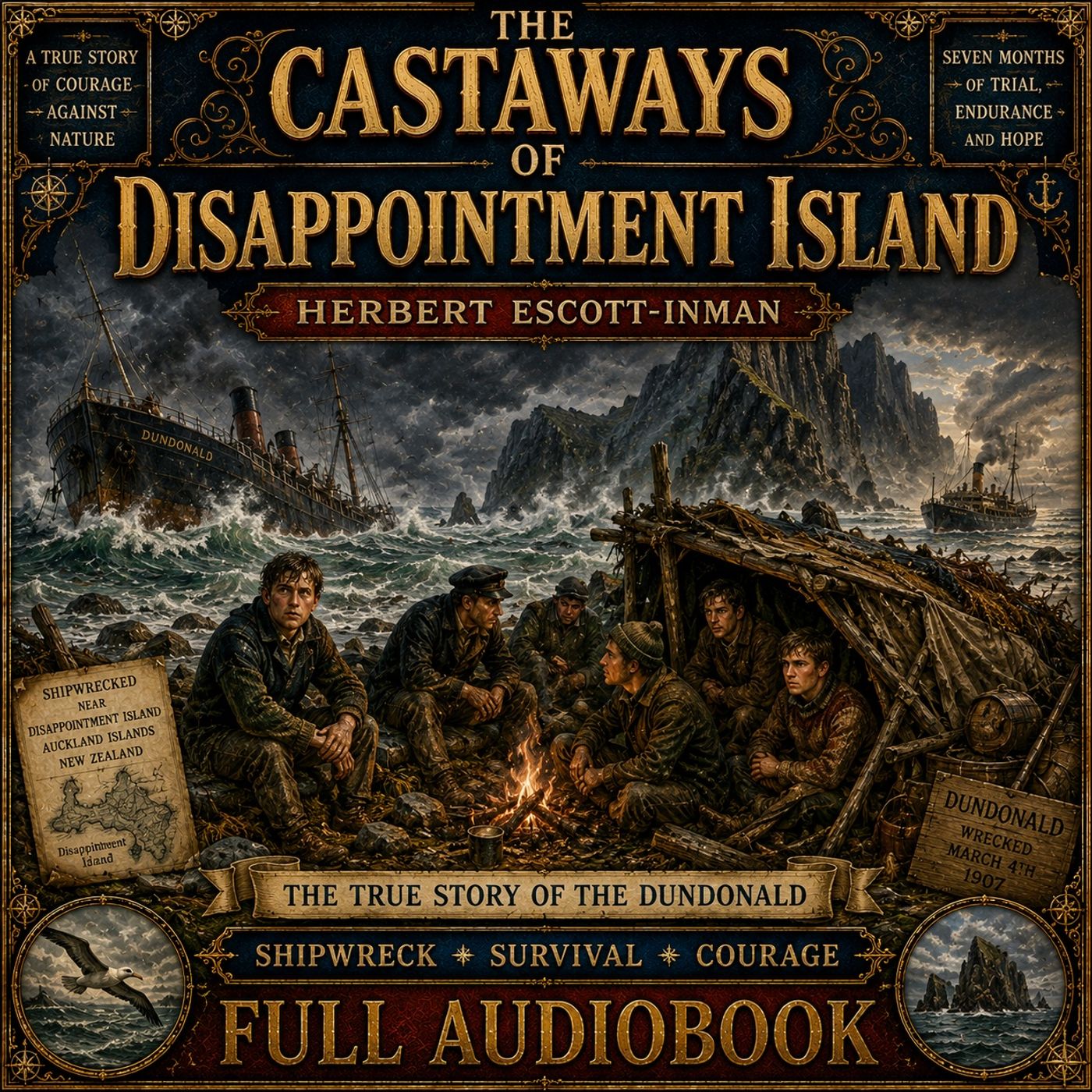The Castaways of Disappointment Island by Herbert Escott-Inman | True Shipwreck Survival Story | Full Audiobook