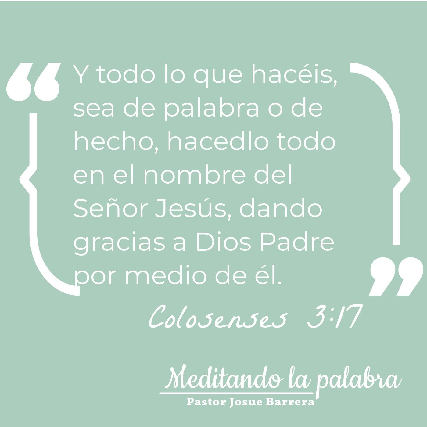 Meditando la palabra