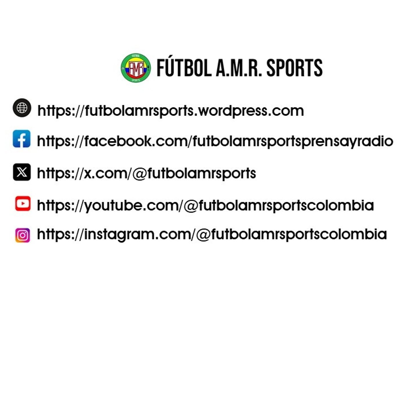 Fútbol A.M.R. Sports tiras radiohabladas.