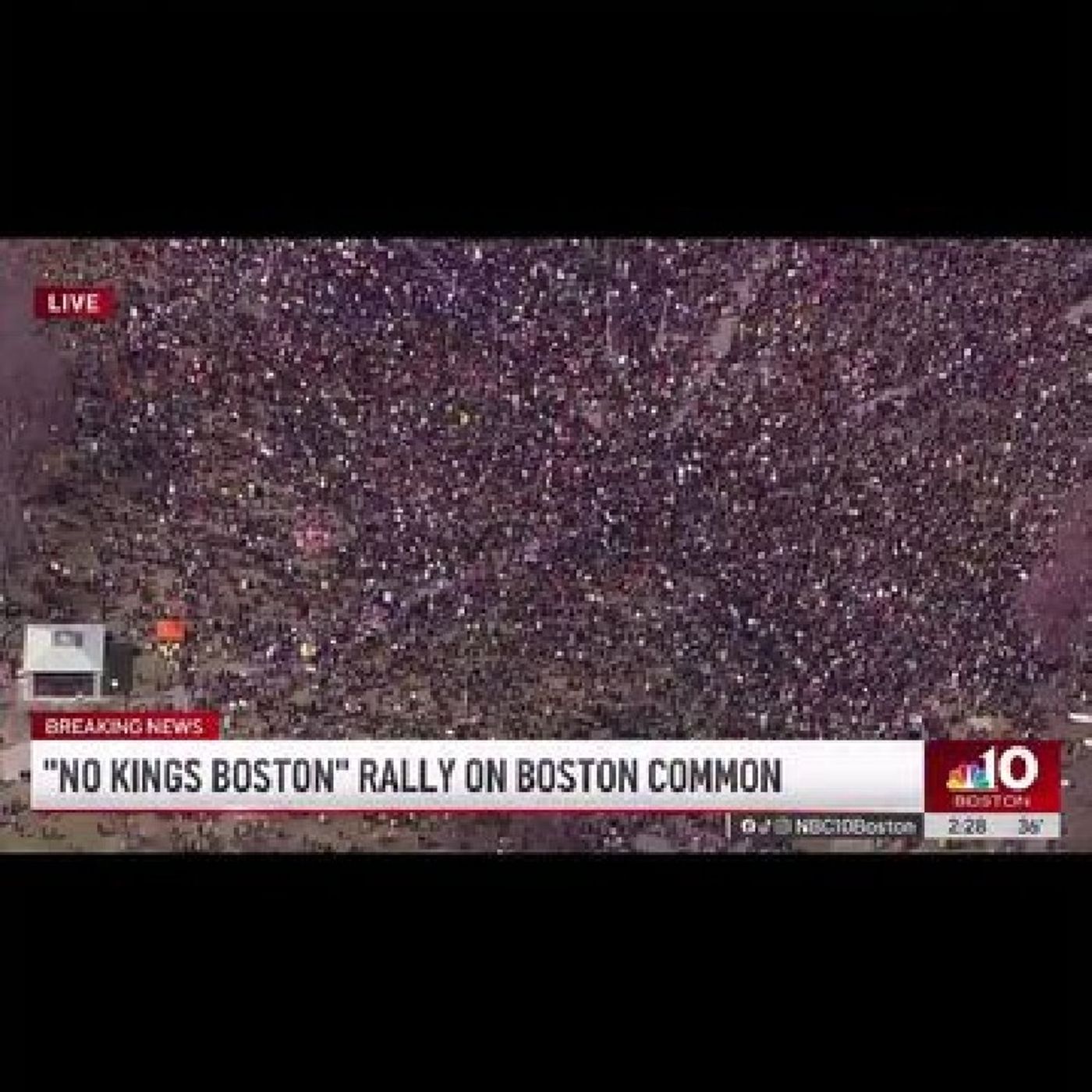 Massive crowd gathered in Boston for No Kings Day right now episode artwork