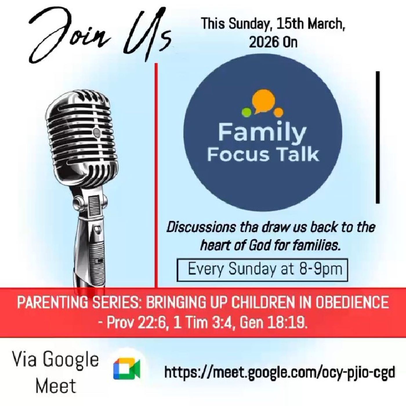 Parenting Series:Raising Children In Obedience(15-03-26)Family Focus Talk episode artwork