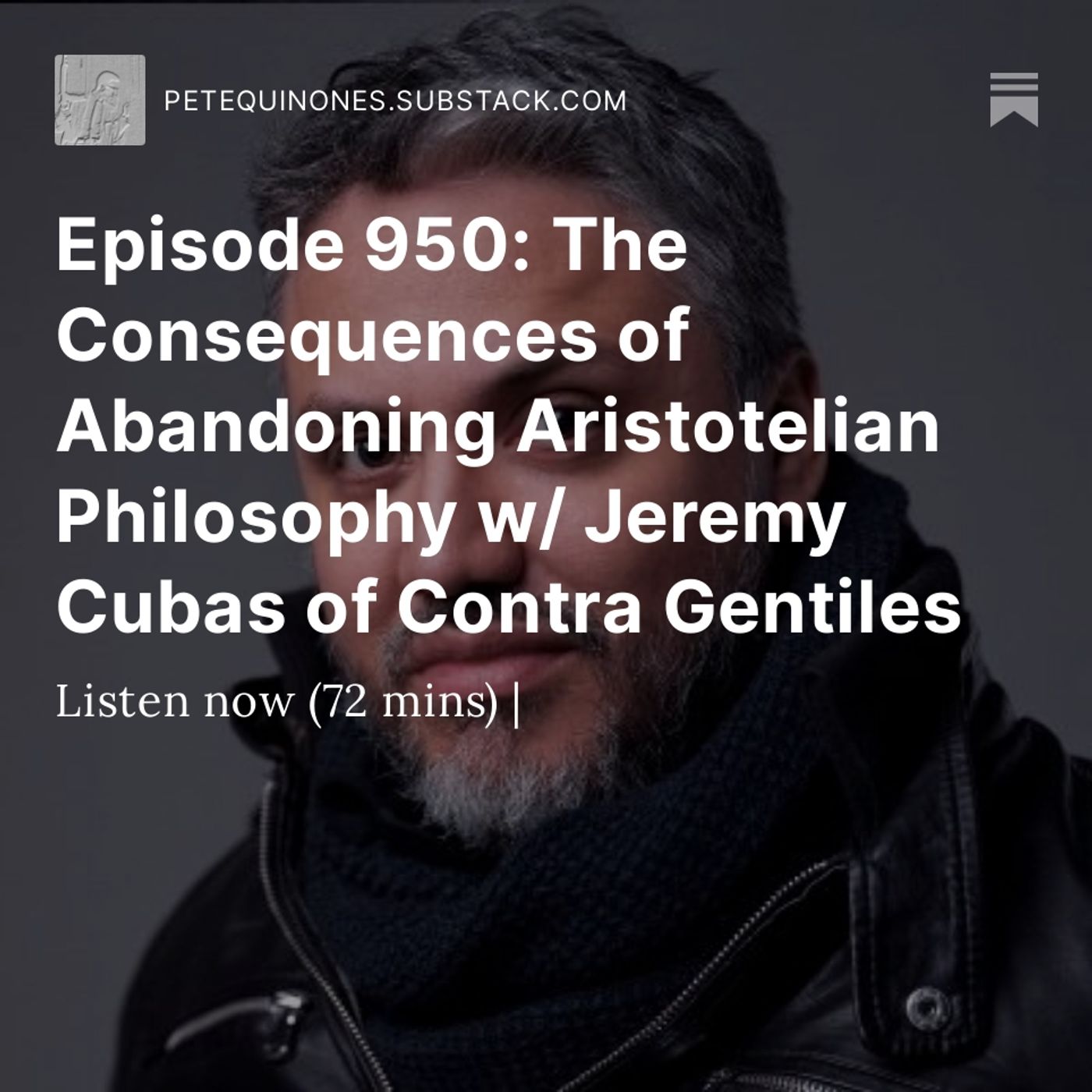 Episode 950: The Consequences of Abandoning Aristotelian Philosophy w/ Jeremy Cubas of Contra Gentiles