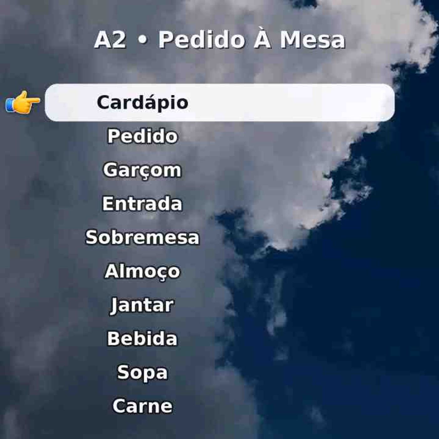 Salve e repita em voz alta_ Pedido À Mesa.