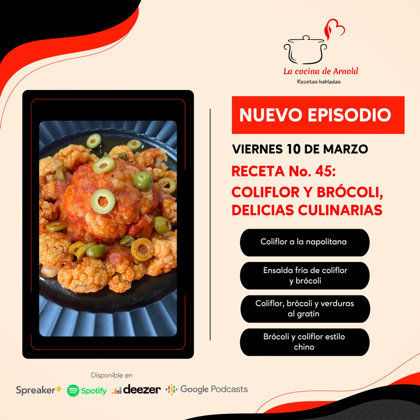 La cocina de Arnold, recetas habladas