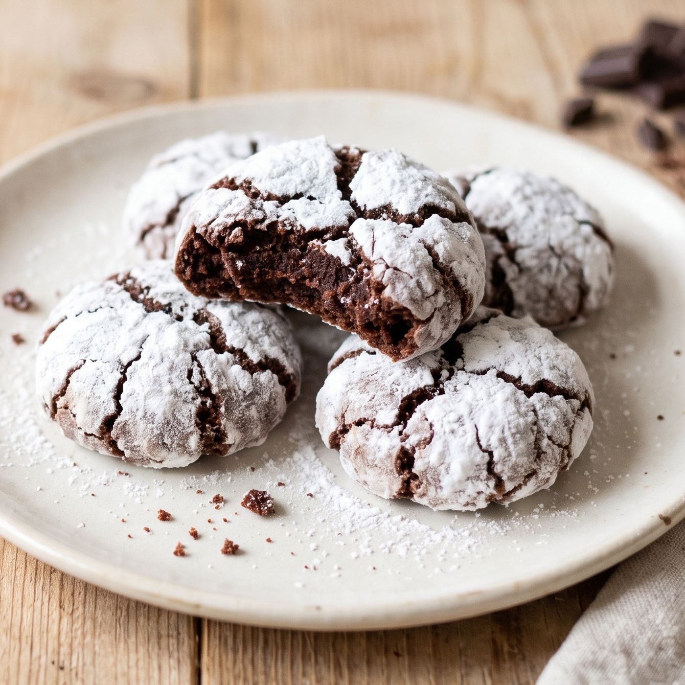 Chocolate Crinkles (Biscotti crepati al cioccolato): il trucco per crepe perfette e zucchero che non si scioglie! episode artwork