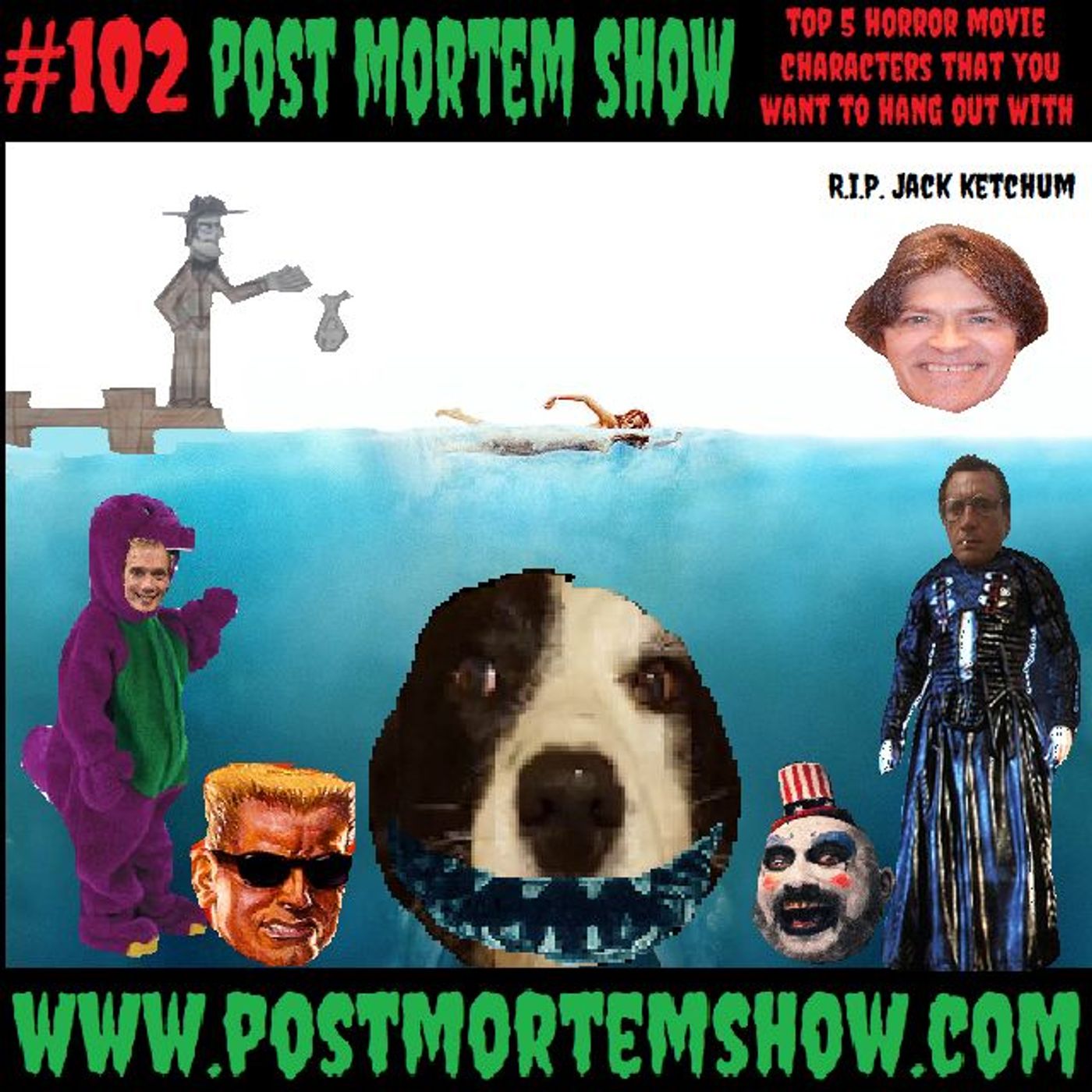 e102 - Ye' Olde Leathery Sea Dude (Top 5 Horror Movie Characters You Want to Hang Out With) episode artwork