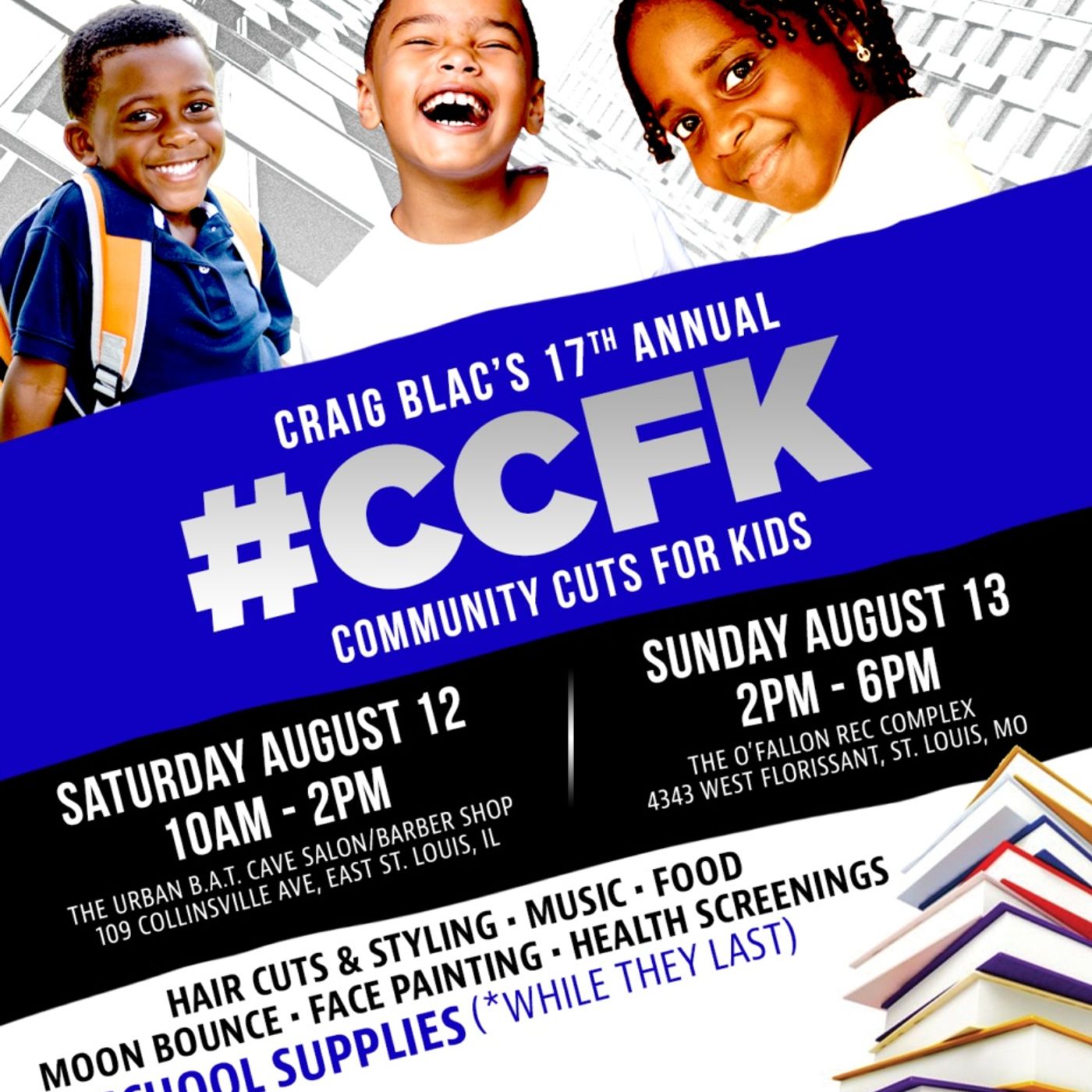 Craig Blac Community Cuts for Kids 2017 in its 17th Year w/ Jade Harrell
