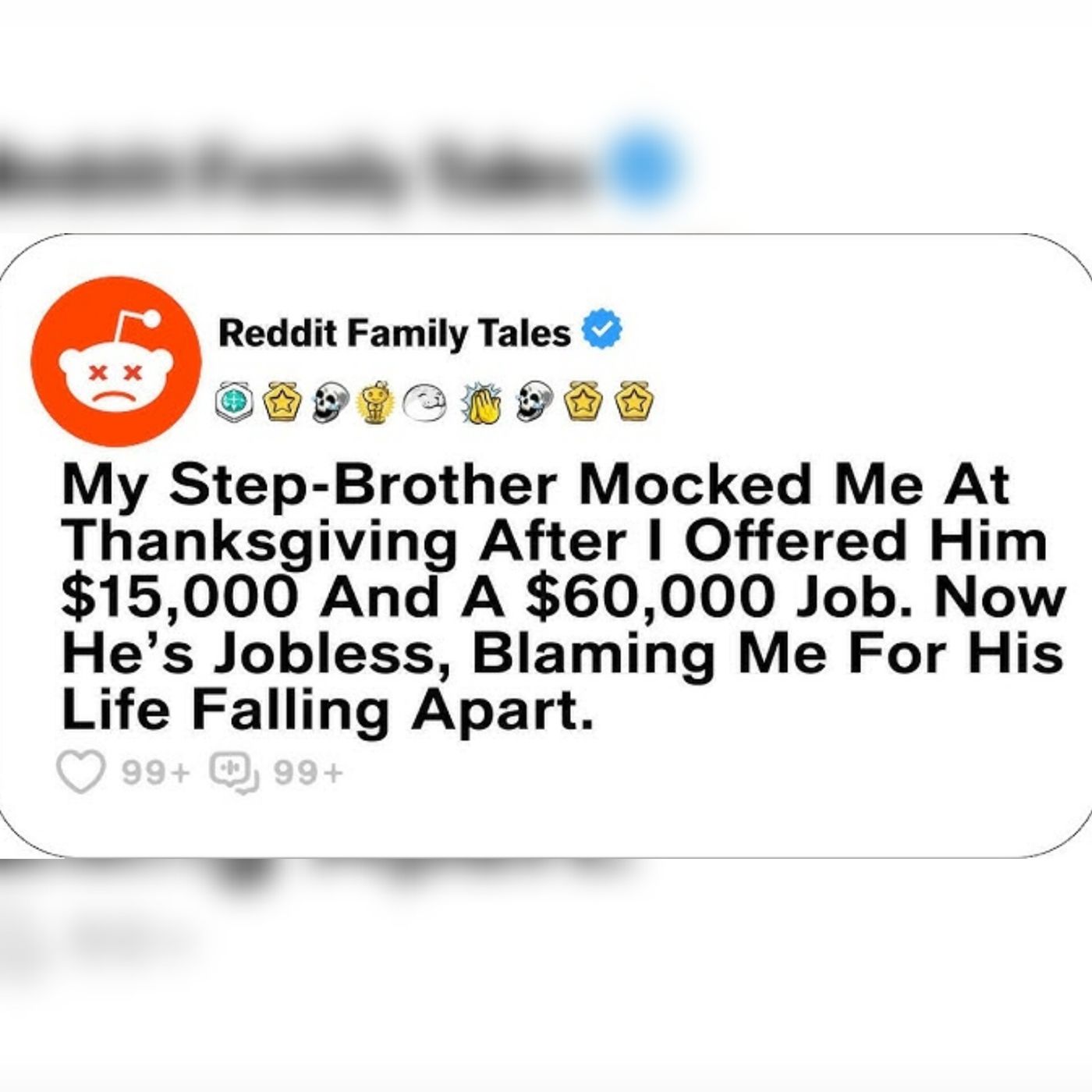 My StepBrother Mocked Me At Thanksgiving After I Offered Him 15000 And...  Reddit Family Tales episode artwork
