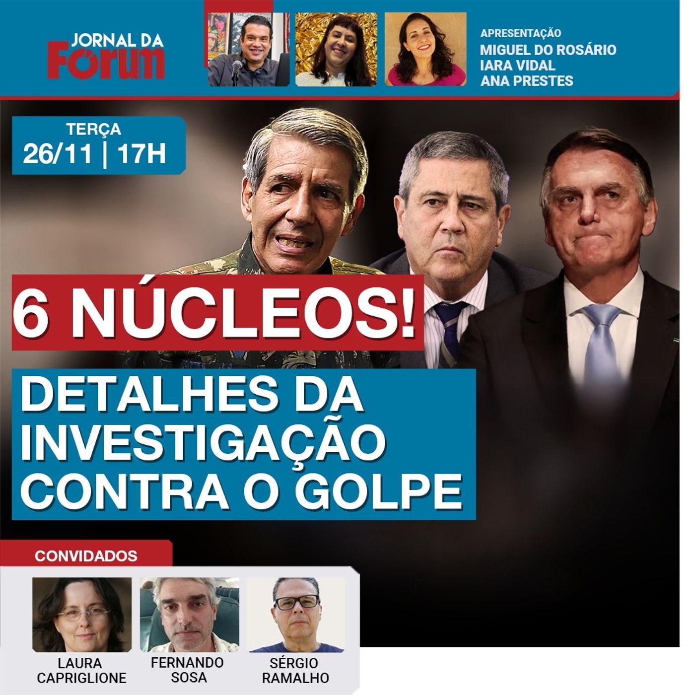 PF divide inquérito contra o golpe em 6 núcleos | Xandão quebra sigilo do relatório | 26.11.24 episode artwork