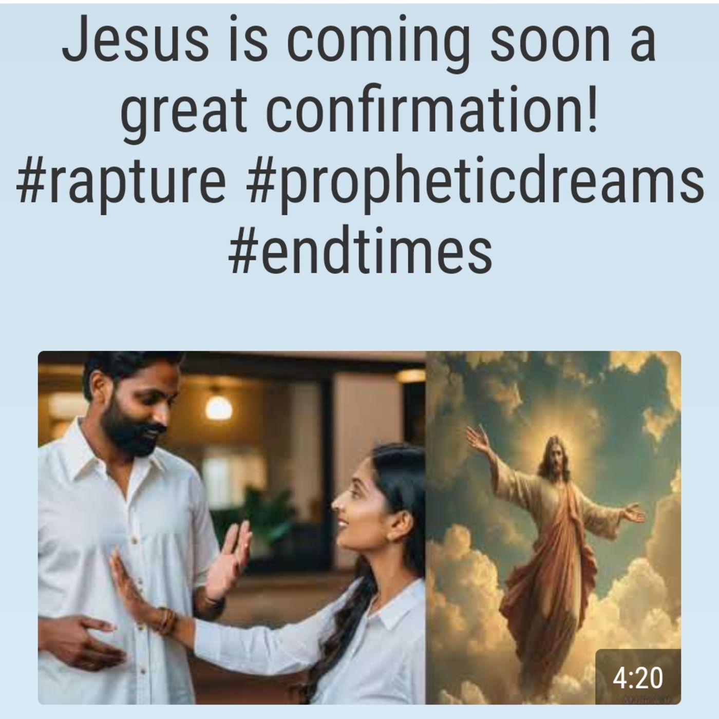 16 October 2024 dream Jesus is coming soon a great confirmation! #rapture #propheticdreams #endtimes episode artwork