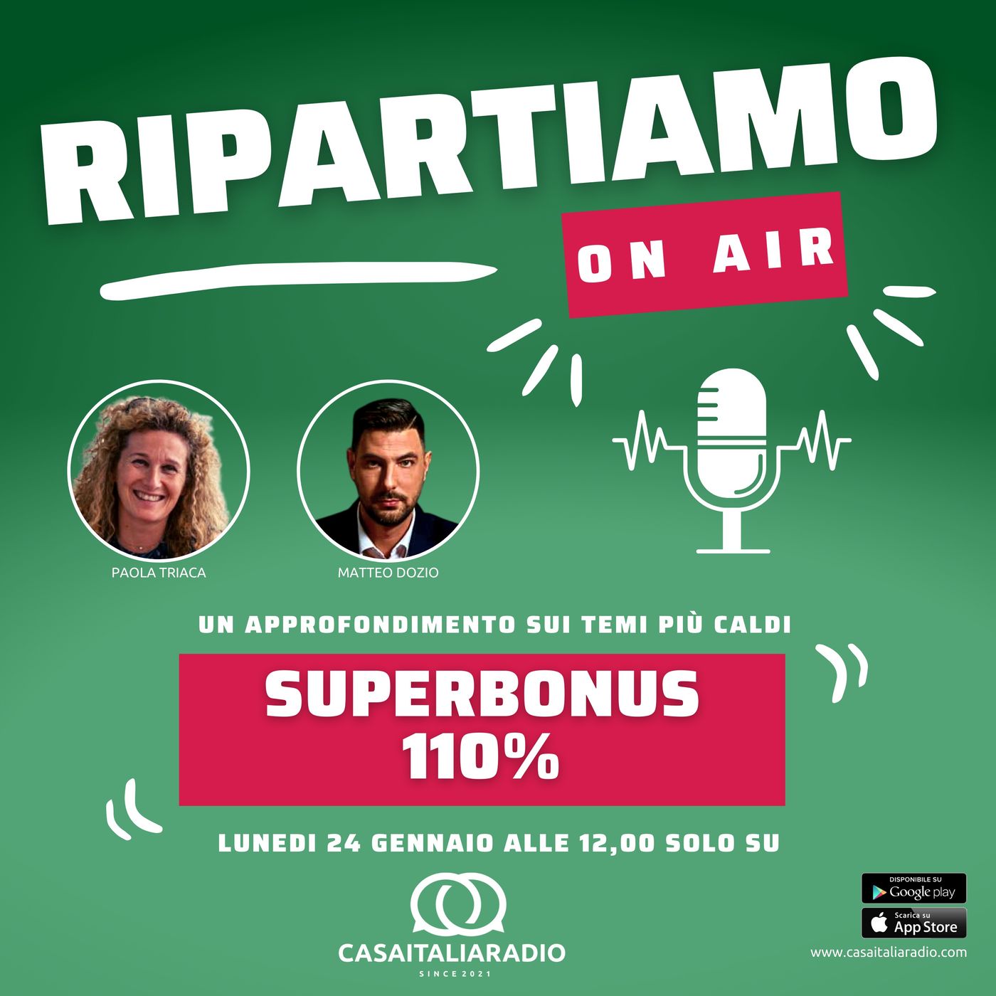Superbonus 110%  - RIPARTIAMO ON AIR a cura di Paola Triaca e Matteo Dozio
