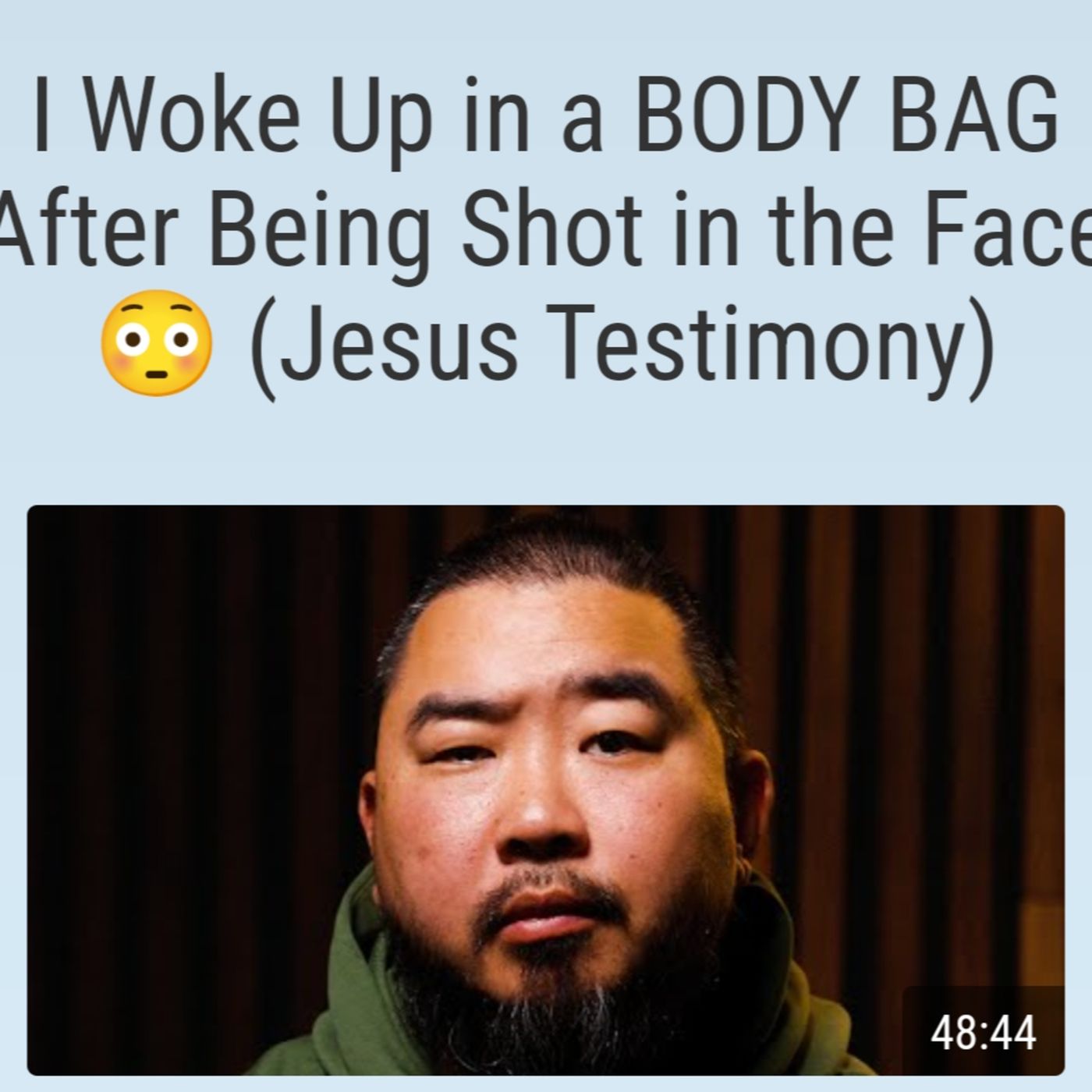 I Woke Up in a BODY BAG After Being Shot in the Face 😳 (Jesus Testimony) episode artwork