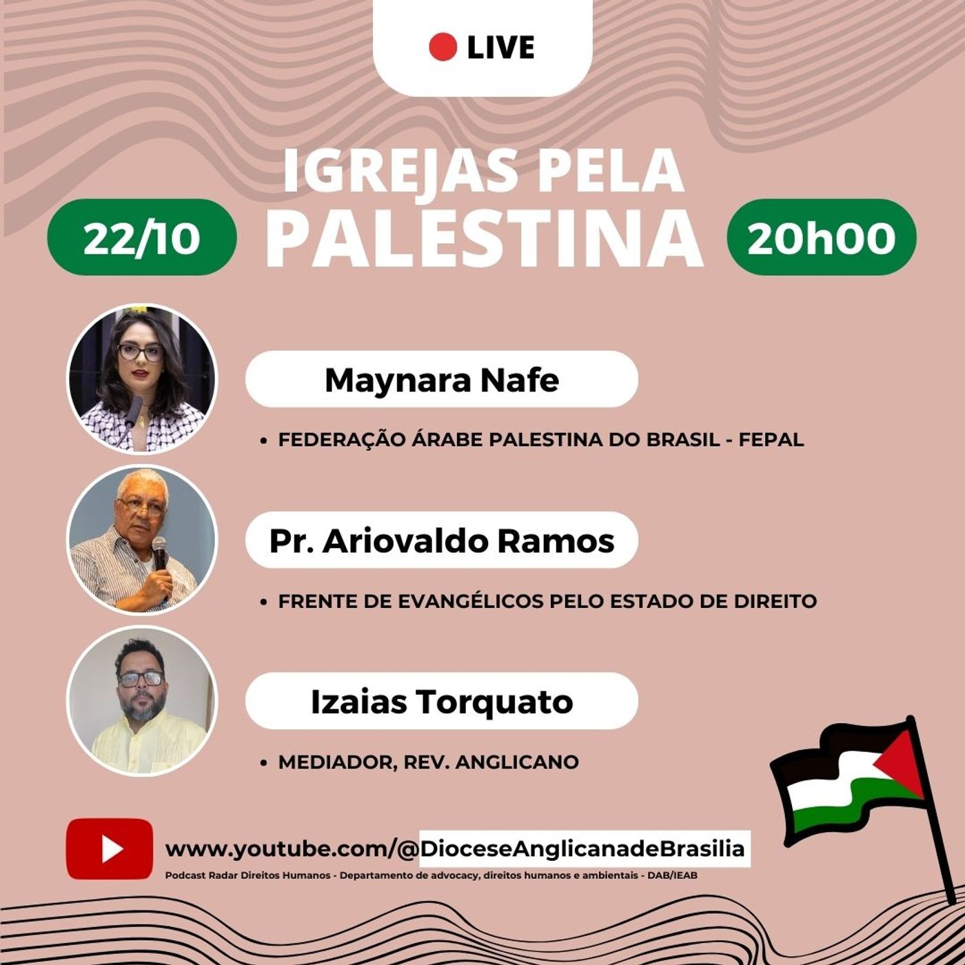 #039 - Igrejas pela Palestina, com Maynara Nafe (Juventude - FEPAL) e pastor Ariovaldo Ramos episode artwork