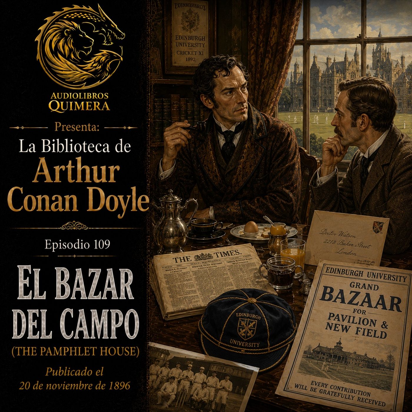 Portada de Audiolibros Quimera - Biblioteca de Arthur Conan Doyle